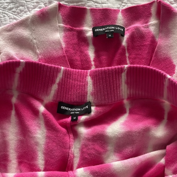 Generation Love - large/XL - Matching Sweater and Pants Pink Tie Dye - Picture 8 of 8